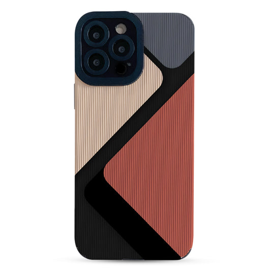 Colorful patchwork triangle phone case with a soft cover for iPhone 15-11